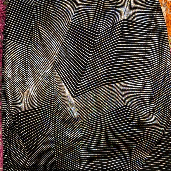 Black and silver geometric club dress, M - Picture 3 of 6